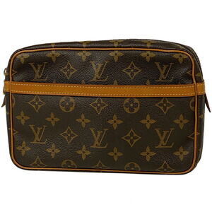 Louis Vuitton Compigne Clutch Bag Monogram Brown